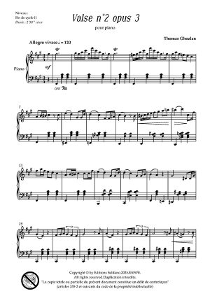 Valse n°2 opus 3 (piano)
