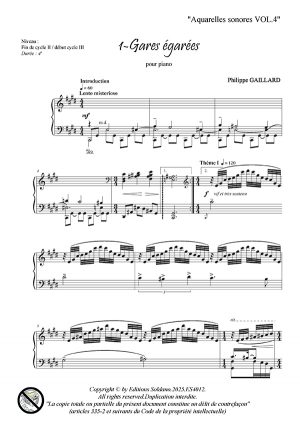 Aquarelles sonores -Volume 4 (piano)
