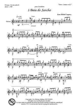 Notes latines -Volume 5 (guitare)