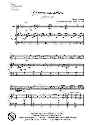 Comme un adieu (flûte et piano)