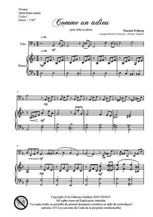 Comme un adieu (tuba et piano)