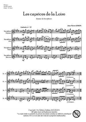 Les caprices de la Loire (quatuor de saxophones)