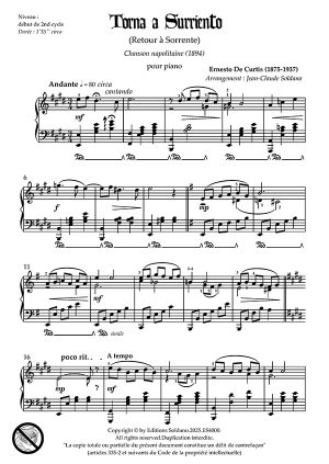 Torna a Surriento (piano)