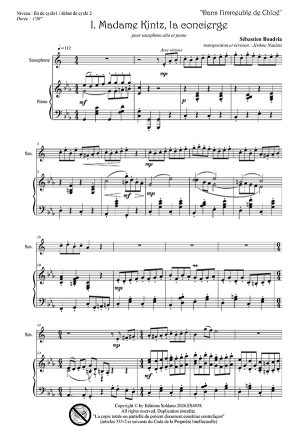 Dans l'immeuble de Chloé (saxophone alto et piano)