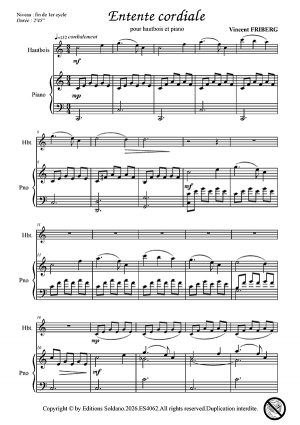 Entente cordiale (hautbois et piano)