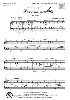 Les petits mots (piano)