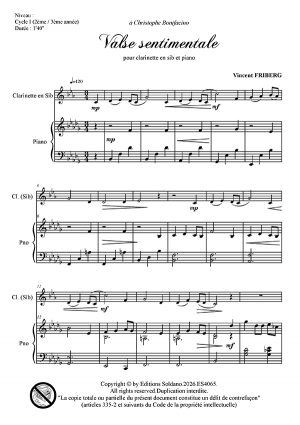 Valse sentimentale (clarinette en sib et piano)