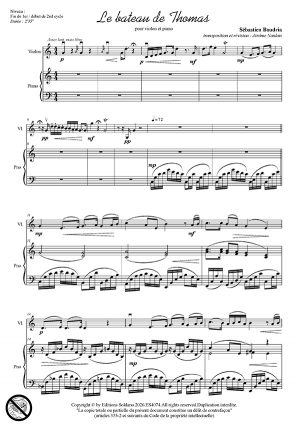 Le bateau de Thomas (violon et piano)