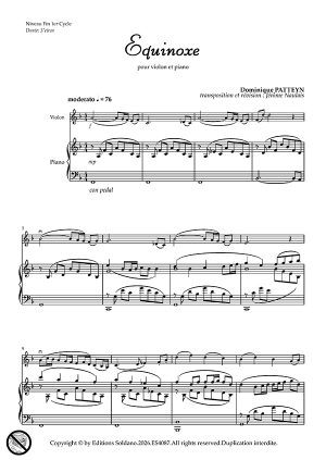 Equinoxe (violon et piano)