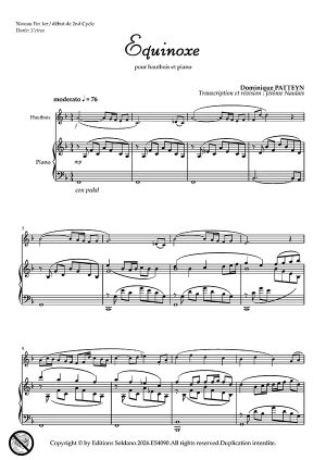 Equinoxe (hautbois et piano)