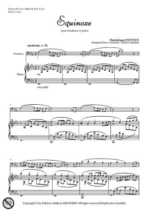 Equinoxe (trombone et piano)