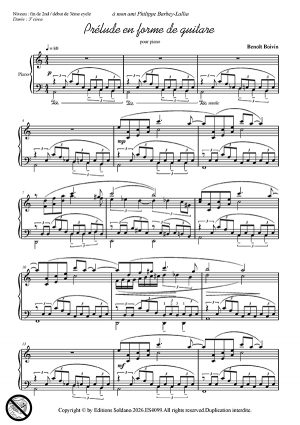 Prélude en forme de guitare (piano)