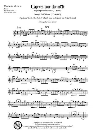 Caprices pour clarinette (clarinette sib ou la)
