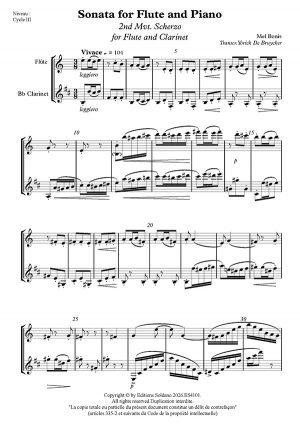 Scherzo de sonate (flûte et clarinette sib)