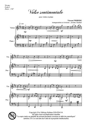 Valse sentimentale (violon et piano)