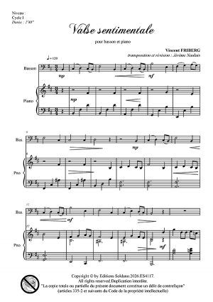 Valse sentimentale (basson et piano)