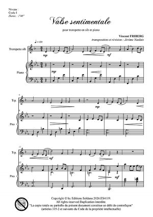 Valse sentimentale (trompette en sib et piano)