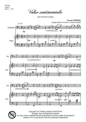 Valse sentimentale (trombone et piano)