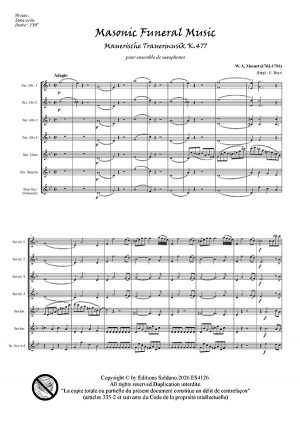 Masonic Funeral Music (ensemble de saxophones)