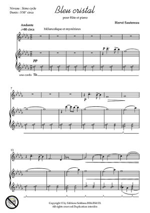 Bleu cristal (flûte et piano)