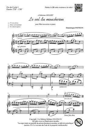 Le vol du moucheron (flûte et piano)